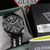 Guess Oasis Black Dial Black Rubber Strap Watch for Men - W0366G1