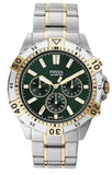 Fossil Garrett Chronograph Green Dial Two Tone Steel Strap Watch for Men - FS5622