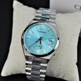 Citizen Tsuyosa Automatic Turquoise Dial Silver Steel Strap Watch For Men - NJ0151-88M