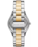 Michael Kors Slim Runway Three Hand Silver Dial Two Tone Steel Strap Watch For Women - MK4735