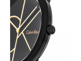 Calvin Klein Minimal Black Dial Black Mesh Bracelet Watch for Men - K3M214X1