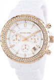 Michael Kors Ceramic White Dial White Steel Strap Watch for Women - MK5269