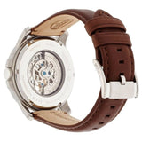Fossil Grant Automatic White Dial Brown Leather Strap Watch for Men - ME3052