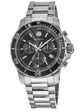 Movado Series 800 Chronograph Black Dial Silver Steel Strap Watch For Men - 2600142