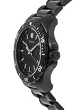 Movado Series 800 Black Dial Black Steel Strap Watch For Men - 2600143