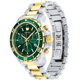 Movado Series 800 Chronograph Green Dial Two Tone Steel Strap Watch For Men - 2600148