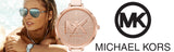 Michael Kors Charley Quartz Crystals Rose Gold Dial Rose Gold Steel Strap Watch For Women - MK4433