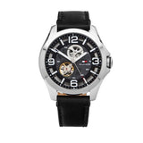 Tommy Hilfiger Bruce Analog Black Dial Black Leather Strap Watch for Men - 1791279