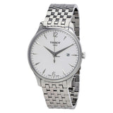 Tissot T Classic Tradition Jam Tangan Tali Baja Perak Dial Putih Untuk Pria - T063.610.11.037.00