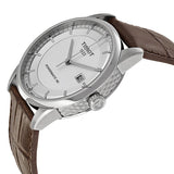 Tissot Luxury Powermatic 80 Silver Dial Brown Leather Strap Watch Untuk Pria - T086.407.16.031.00