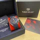 Tag Heuer Formula 1 Red Bull Racing Chronograph Blue Dial Blue Rubber Strap Watch for Men - CAZ101AL.FT8052