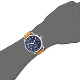 Tommy Hilfiger Briggs Chronograph Blue Dial Brown Leather Strap Watch for Men - 1791424