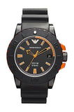 Emporio Armani Sportivo Quartz Black Dial Black Silicone Strap Watch For Men - AR5969