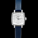 Tissot Lovely Square Silver Dial Jam Tangan Tali Kulit Biru Untuk Wanita - T058.109.16.031.00