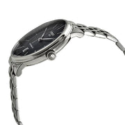 Tissot T Classic Carson Premium Powermatic 80 Black Dial Silver Steel Strap Watch For Men - T122.407.11.051.00