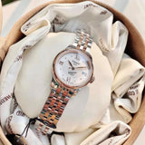 Jam Tangan Wanita Tissot Le Locle Automatic Silver Dial Two Tone Steel Strap - T41.2.183.16