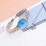 Calvin Klein Simplicity Blue Dial Silver Steel Strap Watch for Women - K432314N