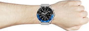 Hugo Boss Ocean Edition Chronograph Black Dial Silver Mesh Strap Watch for Men - 1513742