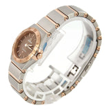 Omega Constellation Quartz Brown Dial Silver Steel Strap Watch for Women - 131.20.25.60.13.001