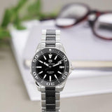 Jam Tangan Pria Tag Heuer Aquaracer Quartz Black Dial Two Tone Steel Strap - WAY131A.BA0913