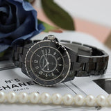 Chanel J12 Quartz Black Dial Black Steel Strap Watch for Women - J12 H5695