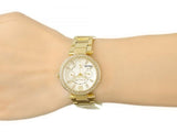 Michael Kors Parker White Dial Gold Steel Strap Watch for Women - MK6056