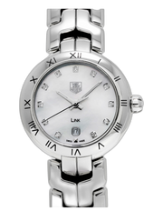 Tag Heuer Link Diamonds Mother of Pearl Dial Silver Steel Strap Watch for Women -  WAT1417.BA0954
