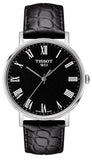 Tissot T Classic Dream Black Dial Black Leather Strap Watch for Men - T122.410.16.053.00