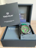 Tag Heuer Formula 1 Chronograph 41mm Green Dial Green Rubber Strap Watch for Men - CAZ101AP.FT8056