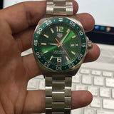 Tag Heuer Formula 1 Limited Edition Green Dial Silver Steel Strap Watch for Men - WAZ1017.BA0842