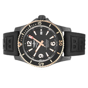 Breitling Superocean Automatic 46mm Black Dial Black Rubber Strap Watch for Men - U17368221B1S1