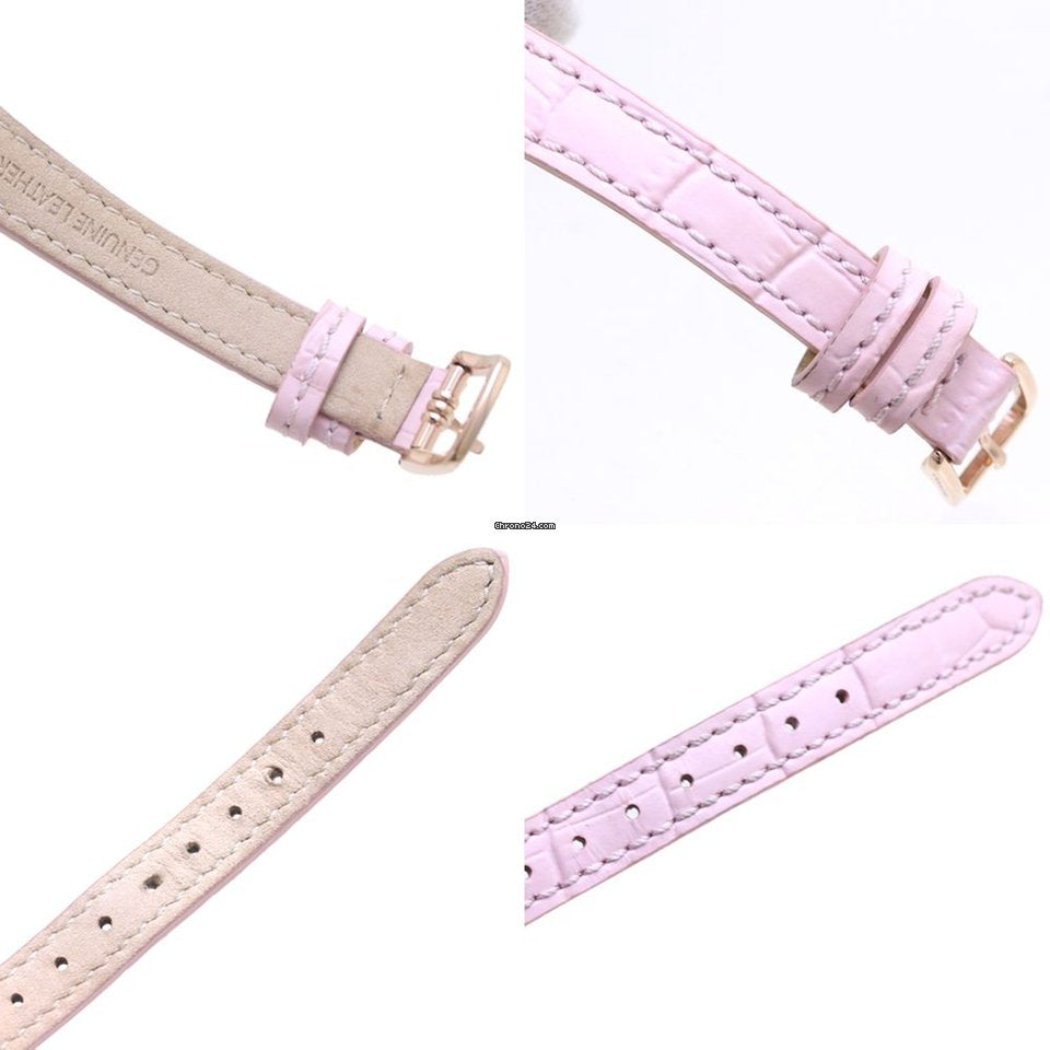 16 mm Pink Genuine Leather Strap for Women