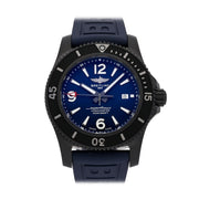 Breitling Superocean Automatic 46mm Blue Dial Blue Rubber Strap Watch for Men - M17368D71C1S1