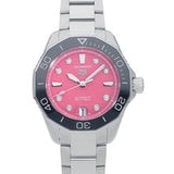 Tag Heuer Aquaracer Professional 300 Automatic Diamonds Pink Dial Silver Steel Strap Watch for Women - WBP231J.BA0618
