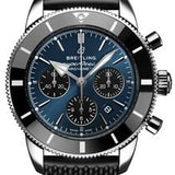 Breitling Superocean Heritage B01 Chronograph 44 Blue Dial Black Mesh Bracelet Watch for Men - AB0162121C1S1