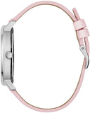 Guess Dahlia Analog Silver Dial Pink Leather Strap Watch for Women - GW0529L1