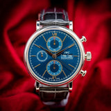 IWC Portofino Chronograph Blue Dial Black Leather Strap Watch for Men - IW391036