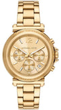 Michael Kors Maren Chronograph Gold Dial Gold Steel Strap Watch for Women - MK7493