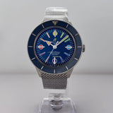 Breitling Superocean Heritage '57 Special Edition II Blue Dial Silver Mesh Bracelet Watch for Men - A103702A1C1A1