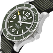 Breitling Superocean Automatic 44mm Outerknown Green Dial Green Nylon Strap Watch for Men - A17367A11L1W1