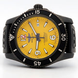 Breitling Superocean Automatic 46mm Yellow Dial Black Rubber Strap Watch for Men - M17368D71I1S1