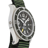 Breitling Superocean Automatic 44mm Outerknown Green Dial Green Nylon Strap Watch for Men - A17367A11L1W1