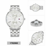 Tommy Hilfiger Jenna Quartz White Dial Silver Steel Strap Watch for Women - 1782068