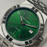 Maurice Lacroix Aikon Date Quartz Green Dial Silver Steel Strap Watch for Men - AI1108-SS002-630-1