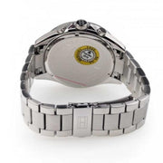 Tommy Hilfiger Luke Chronograph Black Dial Silver Steel Strap Watch for Men - 1791104