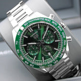 Tag Heuer Carrera Chronograph 44mm Green Dial Silver Steel Strap Watch for Men - CBN2A1N.BA0643