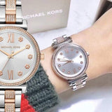 Michael Kors Sophie Chronograph Silver Dial Two Tone Steel Strap Watch For Women - MK3880