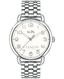 Coach Delancey Classic White Dial Silver Steel Strap Watch for Women - 14502260