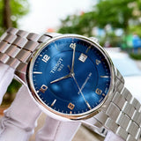 Tissot Luxury Powermatic 80 Blue Dial Silver Steel Strap Jam Tangan Untuk Pria - T086.407.11.047.00