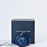 Tommy Hilfiger Denim Quartz Blue Dial Blue Rubber Strap Watch for Men - 1791482